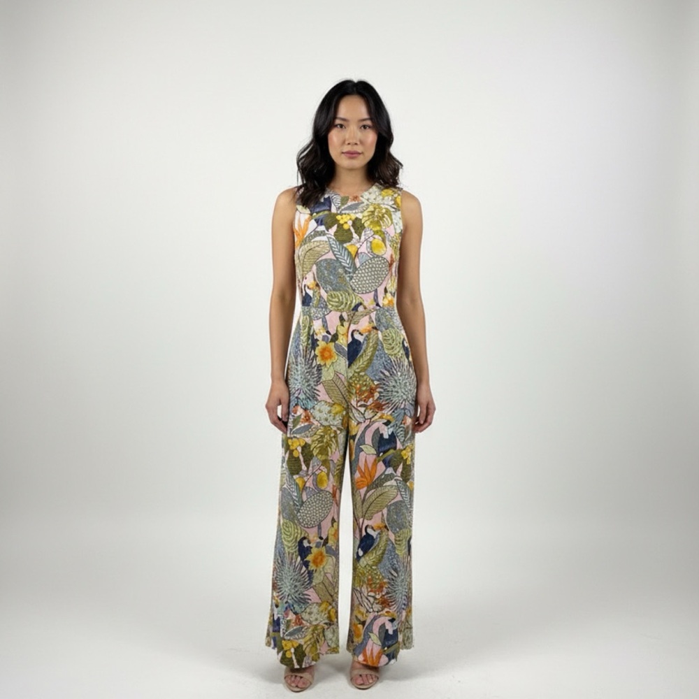 J. McLaughlin Multicolor Floral Jumpsuit size medium